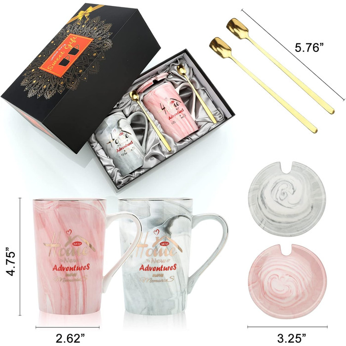 Housewarming Gifts for New Home Unique Housewarming Gift Ideas for New Home New Adventure New Memories Couple Coffee Mug Set 340 ml