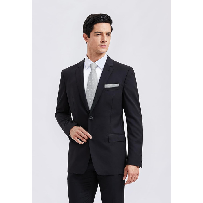 Краватка та нагрудний платок Enlision для чоловіків: сірий клітинчастий комплект для весілля, офіційного стилю та бізнесу