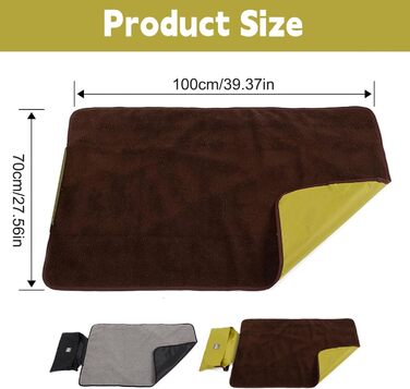 Зручна собача лежанка-підстилка: водонепроникна, для подорожей, з оксфордської тканини, зелена