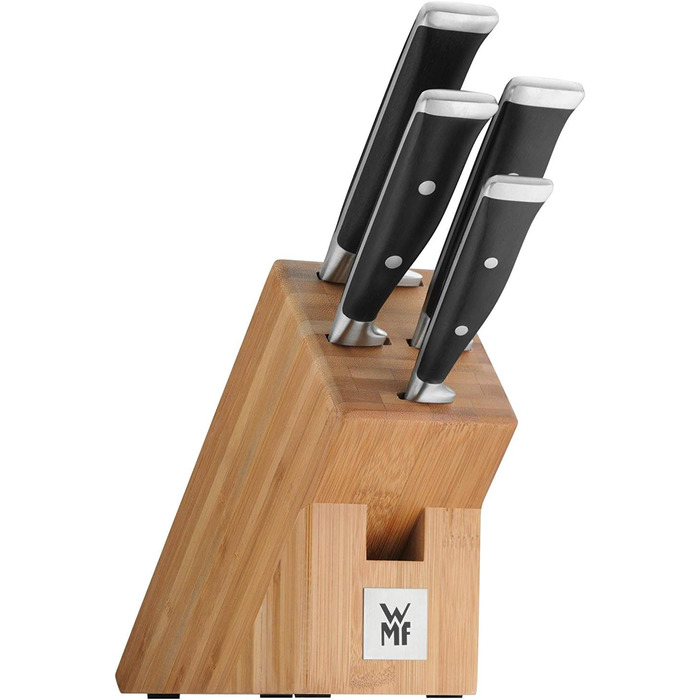Набір кухонних ножів WMF Grand Class 5 предметів, з бамбуковим блоком, Made in Germany