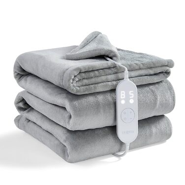 Електричний килим Celestа з підігрівом, 9 режимів нагріву, таймер, автовимкнення, 160x120 см, сірий - для софи, ліжка, офісу