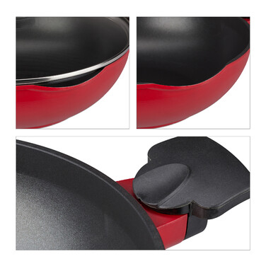 Relaxdays Non-Stick Wok with Lid