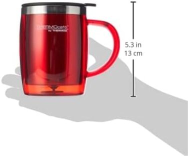 Термос ThermoCafé Transluzente Schreibtischbecher, червоний, 450 мл - 1 шт.