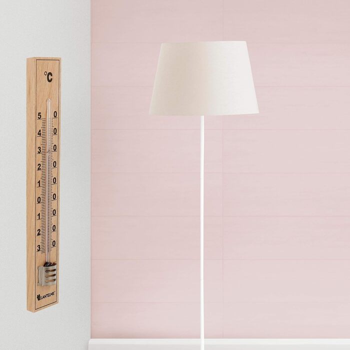 Lantelme 10-Piece Analog Room Thermometer Wood – Classic Thermometer for Indoor and Outdoor Use, Ideal as Kitchen, Bathroom, and Garden Thermometer, Eco-Friendly and Battery-Free