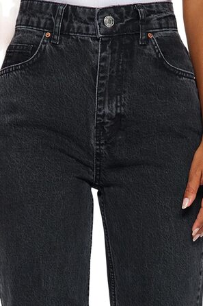 Джинси жіночі Trendyol прямого крою, висока талія, колір антрацит, розмір 44