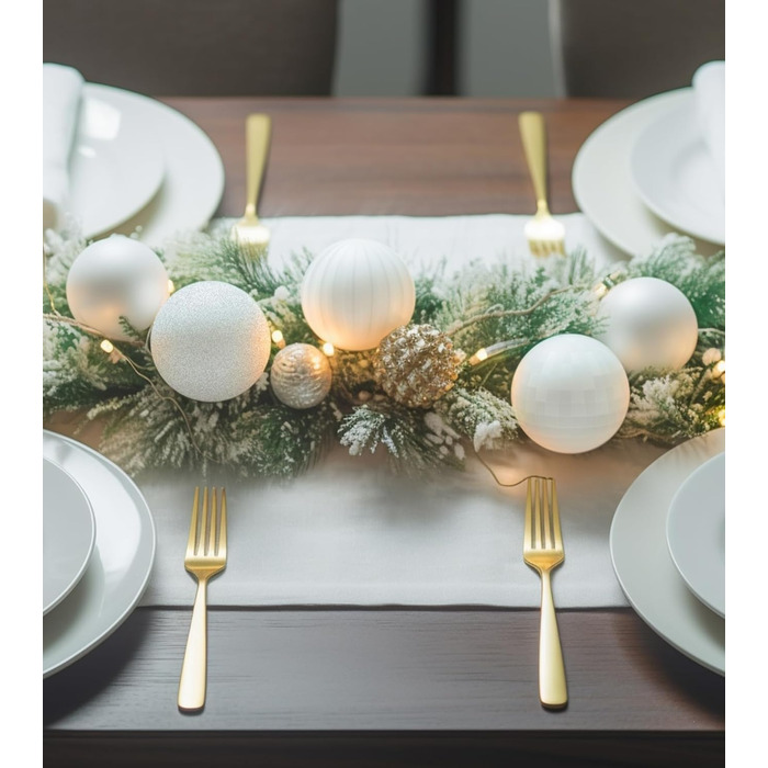 36 блакитних новорічних кулі для прикраси ялинки, 6 см, святкова декорaція