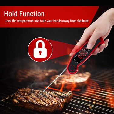 Термометр для м'яса ThermoPro TP19 IP65 вологостійкий ±0.5℃, LCD, для приготування BBQ, вина, жарки