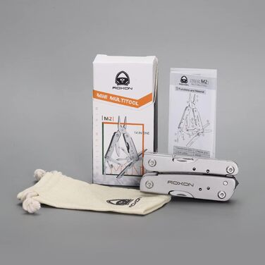 Мультитул ROXON M2 Mini Storm 14 в 1 з розкладною ножицями та без набору біт