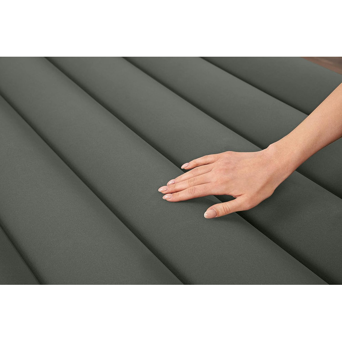 Надувне ліжко Bestway TriTech з вбудованим акумулятором та насосом Double XL, 203 x 152 x 30 см, сірий колір