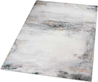 Килим Kurzflor Teppich з коротким ворсом для вітальні, спальні та дитячої кімнати. Сучасний дизайнерський килим TC-Fashion 6114 в сірому кольорі (Multi Achat, 160x220 см)