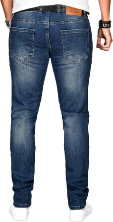 Чоловічі джинси Alessando Salvarini Slim Fit, сині, еластичні (33W/30L)
