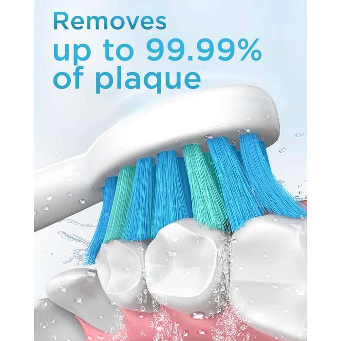 Електрична зубна щітка Sonic Snow з 8 насадками: для дорослих та дітей, 5 режимів, IPX7, 120 днів роботи, чорний матовий