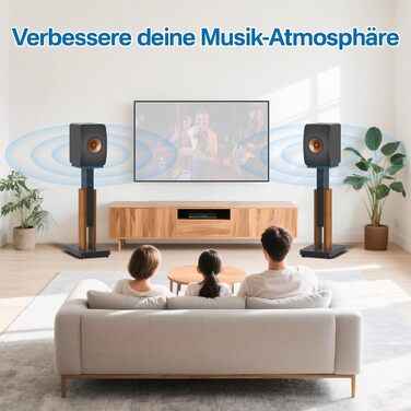 Регульовані підставки для акустики KEF LS50 Meta/Wireless II - Пара, дерев'яний масив, міцна конструкція (до 23 кг)