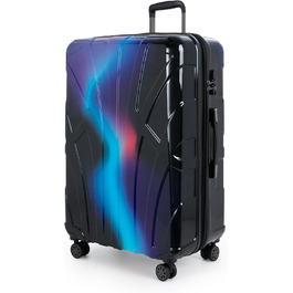 Чохол-валіза Suitline з жорстким корпусом, XL, 76 см, 96-110 літрів, ABS, TSA, Неоновий блакитний