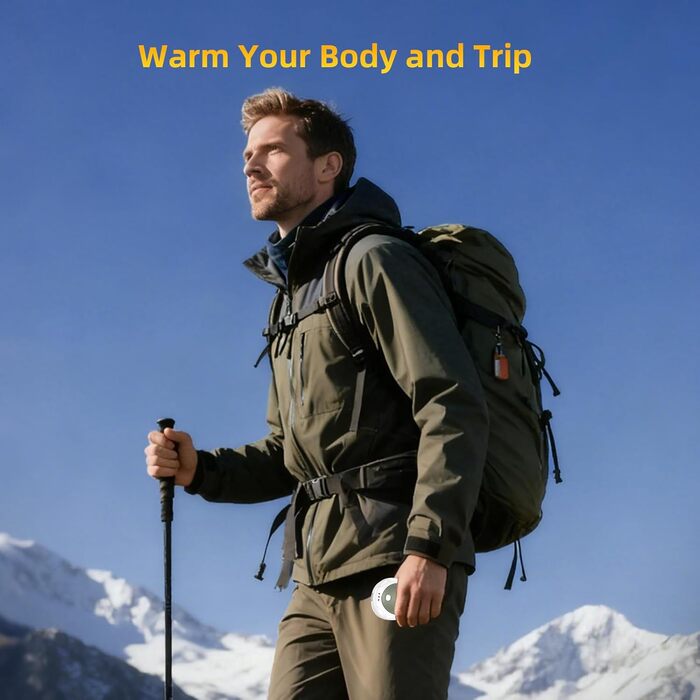 Електричні грілки для рук 2 шт. FANDLISS, портативні, акумуляторні, 6000mAh, до 12 годин роботи, USB, для кемпінгу, полювання, гольфу, білий/зелений