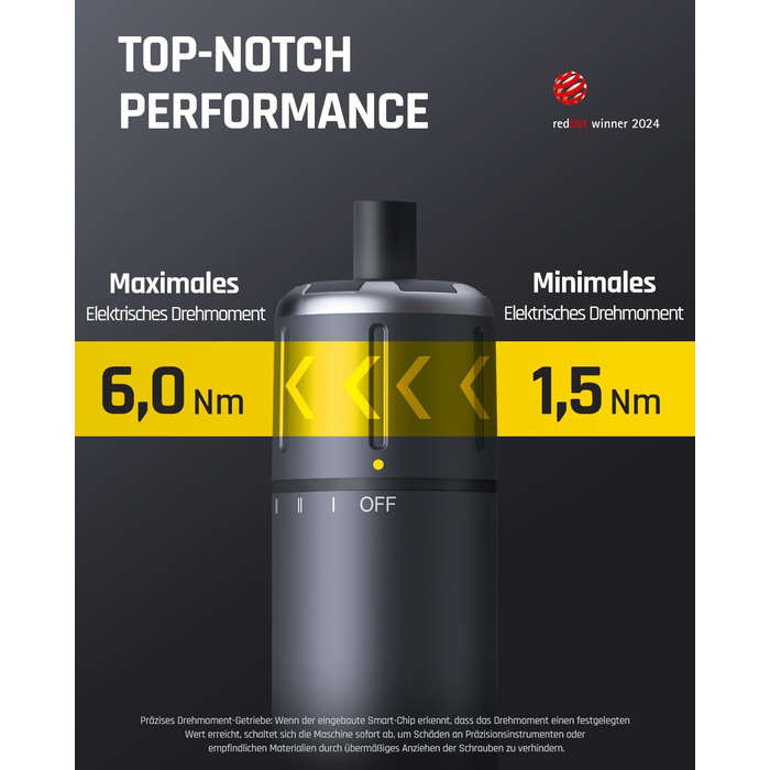 Електрична викрутка Fanttik S1 Pro 3.7V з магнітом, комплект з 16 біт, регулювання крутного моменту до 6 Nm, акумулятор 2000 mAh, для ремонту меблів та комп'ютерів