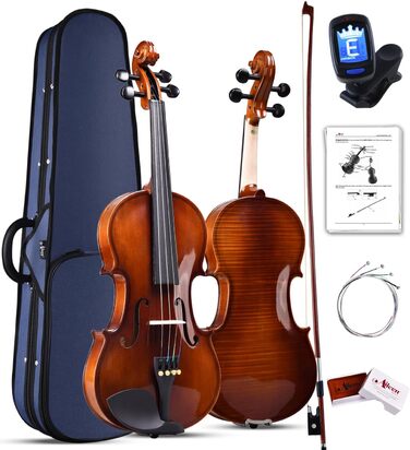 Скрипка Aileen Violin 4/4 для дорослих, скрипка для початківців, глянцевий античний дизайн