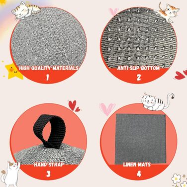 Кіт-будиночок Katzenhöhle для дому з подушкою, складаний, миючий, зручний, сірий, 40x40x35 см