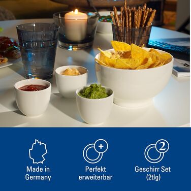 Villeroy & Boch For Me: 2 чашки з ручкою 290 мл, білі, для кави/чаю, преміум порцеляна, можна мити в посудомийній машині та використовувати в мікрохвильовці
