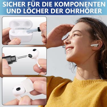 Набір для чищення iPhone та смартфонів: лінійний роз'єм, навушники, динаміки. Інструменти для ремонту iPad Pro, Lightning-кабель чорного кольору