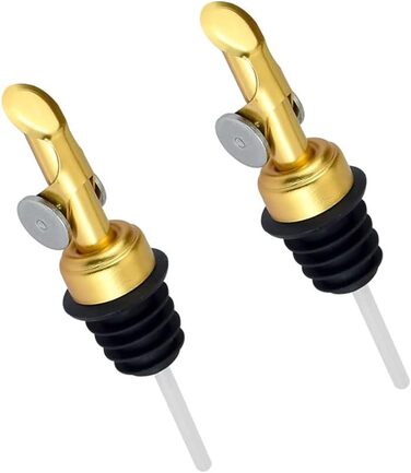 Дозатор для оливкової олії Meetsweet, нержавіюча сталь 304, автоматичне відкриття/закриття, 2 шт., для дому (золотистого кольору)