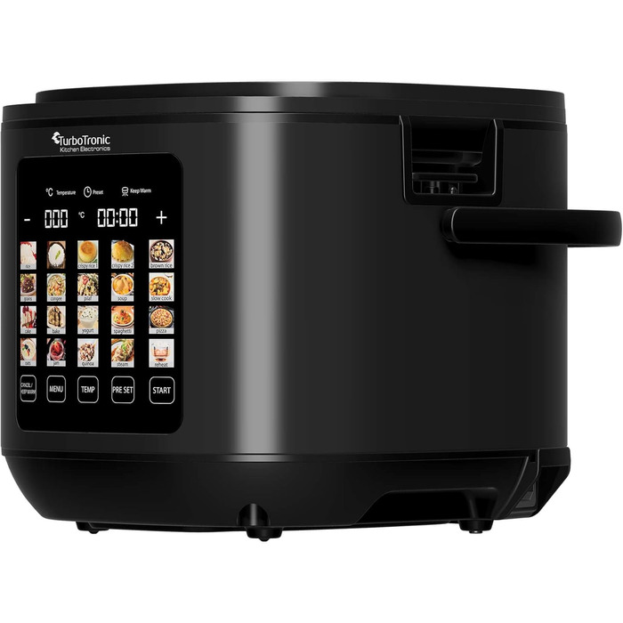 Мультиварка TurboTronic 5л, 20 програм, 860W: електросковорода, пароварка, рисоварка з автоматичним підігрівом та цифровим керуванням