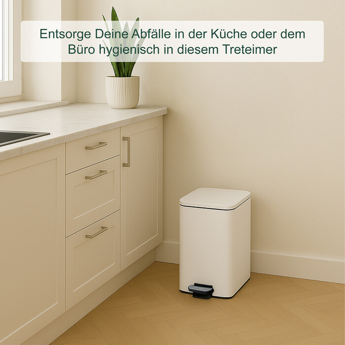 Relaxdays Kitchen Trash Can 20 Liter with Trash Bags
