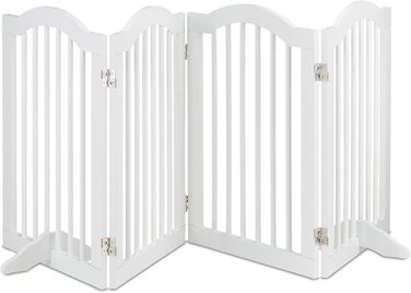 Захисне ворота Relaxdays для собак та котів, біле, 70 x 205,5 см, розкладне