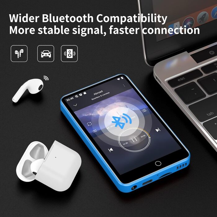 MP3-плеєр ZAQE 80GB з Bluetooth, WiFi, Android, Spotify, FM-радіо, 4