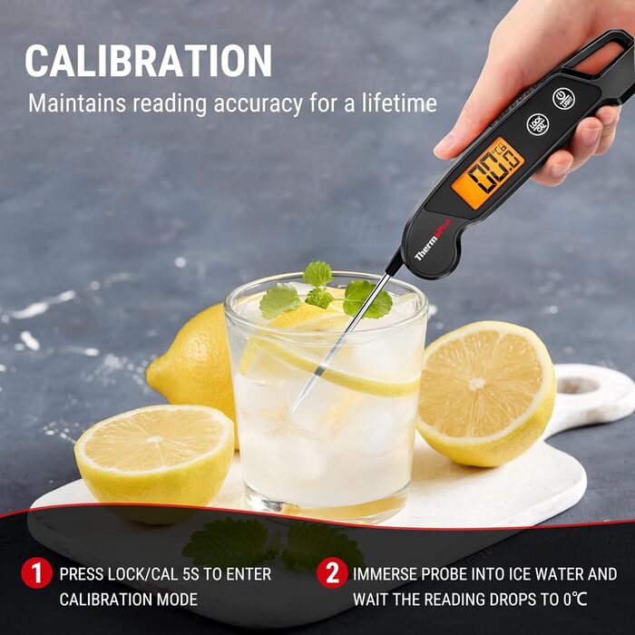 Термометр для м'яса ThermoPro TP03H: точний термометр-щуп для гриля та приготування їжі (IPX6, вологостійкий)