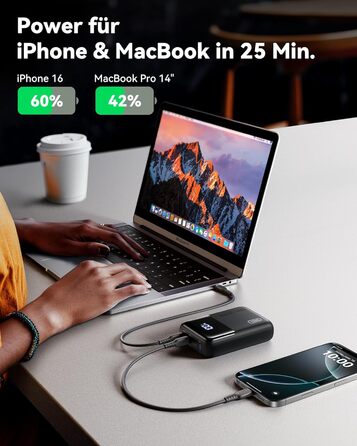 Power Bank INIU 100W 25000mAh USB-C: для ноутбуків, iPad, iPhone, DJI, камер | 25000 mAh