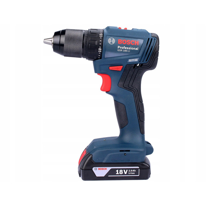 Дриль-шурупокрут Bosch GSR 185-Li, 2 x 2,0 Аг, у кейсі