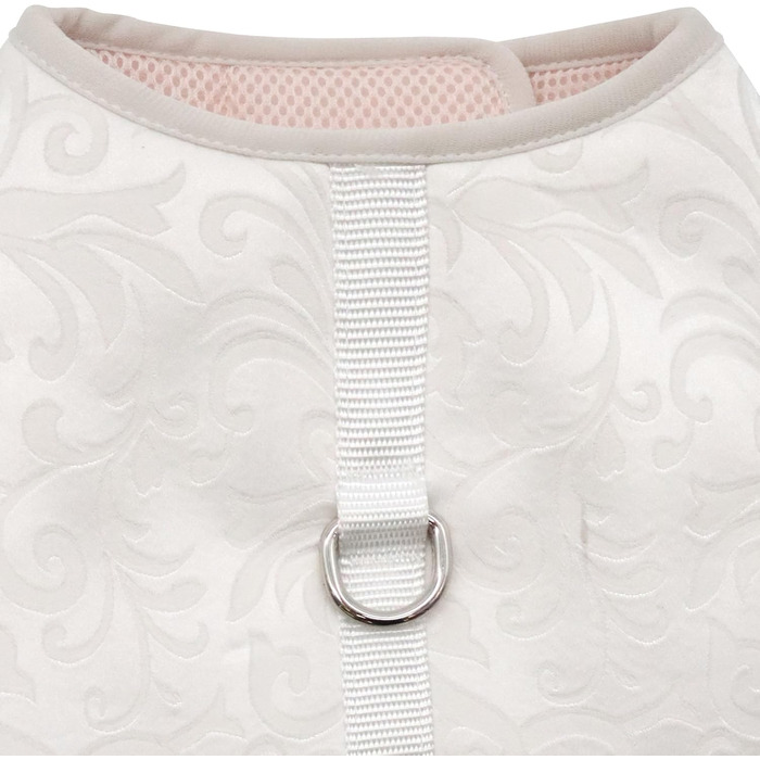 Нашийник для собак Croci Ceremony з дзвіночком для обручок, H-Gechirr з кільцем, регульований, розмір 38-54 см, білий