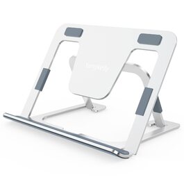 Складана підставка-холдер для планшета iPad, регульована настільна стійка з алюмінієвого сплаву, срібляста