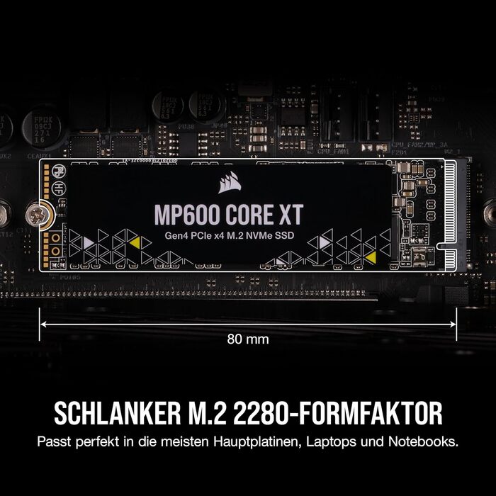 SSD Corsair MP600 CORE XT 2TB M.2 PCIe Gen4 NVMe – Швидкість до 5900 МБ/с, QLC NAND, для ноутбуків та ПК
