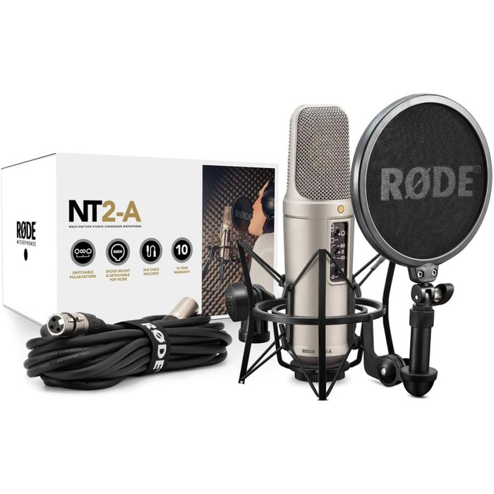 Rode NT-USB+ Конденсаторний мікрофон USB + Keepdrum MS138 Шарнірний кронштейн Чорний