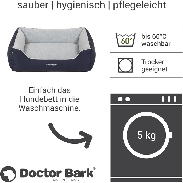 Ліжко для собак Doctor Bark Kleine Hunde - М'яке та зручне ліжко для маленьких собак, зелений колір, Made in Germany