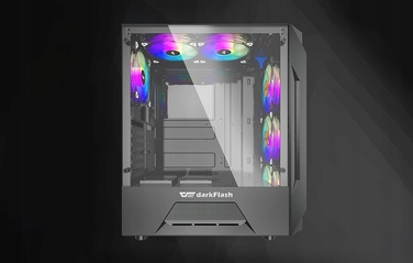 Корпус для комп'ютера Darkflash LEO, чорний, ATX, USB 3.0, Midi Tower