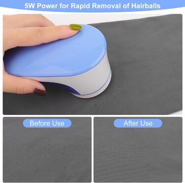 Електричний видалення ворсу для одягу та вовни з USB-кабелем та 2 запасними лезами (блакитний)