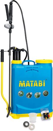 Оприскувач ранцевий Matabi Super Green 16, 16 л, з фібергласовою штангою, високопродуктивною форсункою, регулятором тиску, м'якими ременями, для саду, європейське виробництво