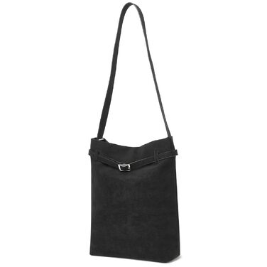 Сумка жіноча Miss Lulu велика шопер Tote Bag з м'якої PU шкіри, чорна (2-в-1)