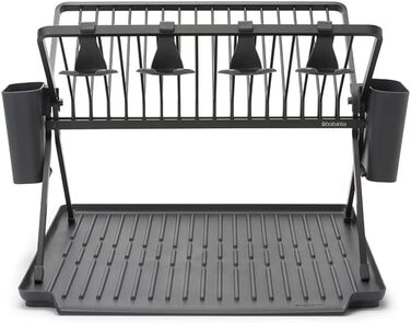 Brabantia Folding Dish Drainer (L, Dark Grey)