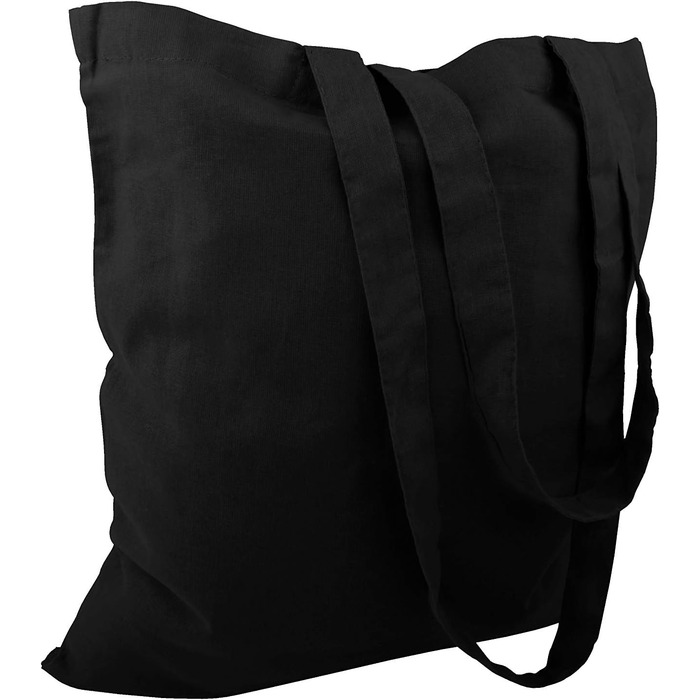 10 Cotton Bags | 38x42 cm | Unprinted | With two long handles | Paintable | Öko-Tex 100 certified | Jute bag | Fabric bags