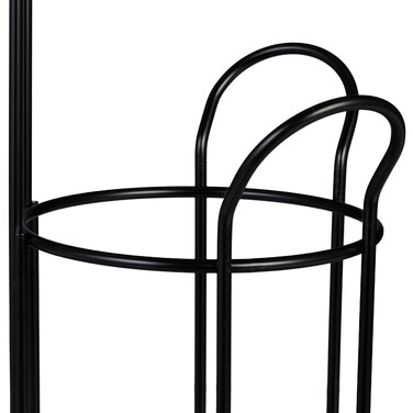 Relaxdays Black Standing Toilet Paper Holder