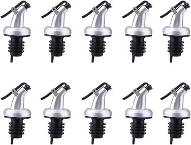 Виливники для пляшок THETAG, 10 шт. - виливання вина, олії, спецій, сиропів (без протікання)