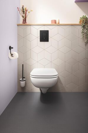 Тримач для туалетного паперу GROHE Start чорний, без свердління (монтаж на клей або гвинти), 412002430