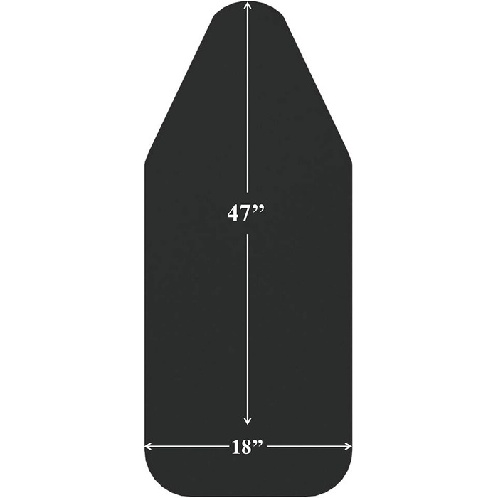 Гладильна дошка Mabel Home з м'яким покриттям, 100% бавовна, 18' x 47' (180 x 117 см), біла