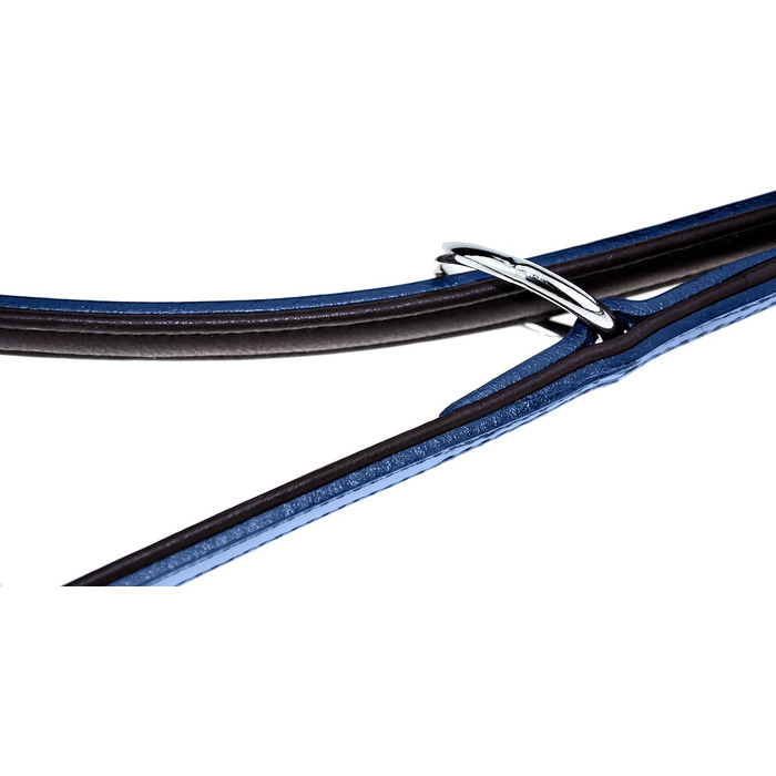 Leather Dog Leash - Training Leash - Leather Leash for Dog - Leash 3-Way Adjustable, for all Dogs (230cm, Blue)