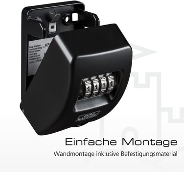Ключниця-сейф Burg Wächter Key Safe 10 з 4-цифровим кодом для вулиці та приміщень, чорна, настінний монтаж
