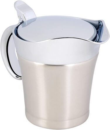Saucepan, Sauce Pot, Stainless Steel Sauce Creamer Insulated, 304 Stainless Steel Heat and Cold Insulated, Double-Walled, Sauce Pot, Serving Creamer (Small 450Ml)